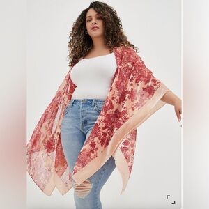 Torrid Paisley Burnout Ruana Kimono - One Size
